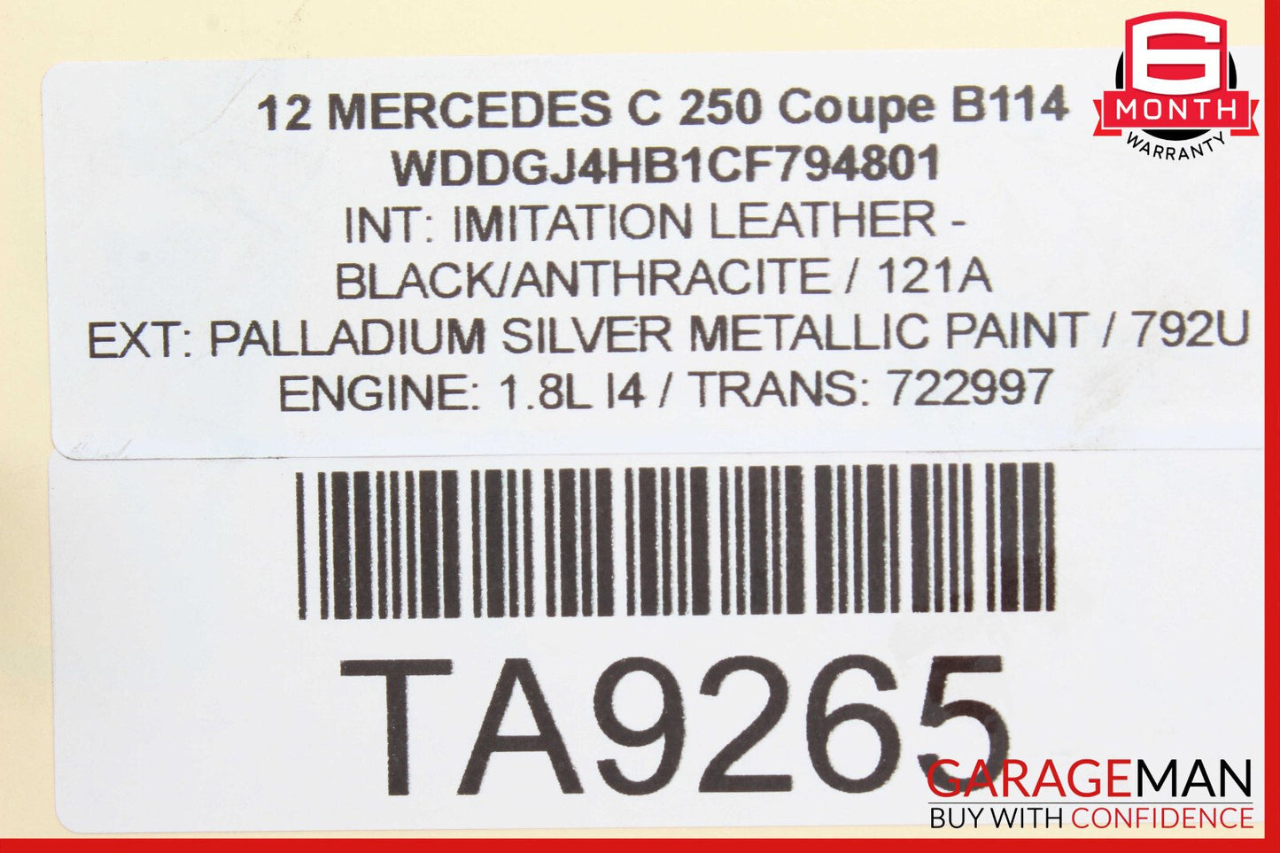 08-14 Mercedes W204 C250 C300 C350 Rear Shock Strut Coil Spring Set of 2 OEM