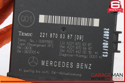 07-09 Mercedes W221 S550 S63 AMG Trunk Release Remote Open Close Module OEM