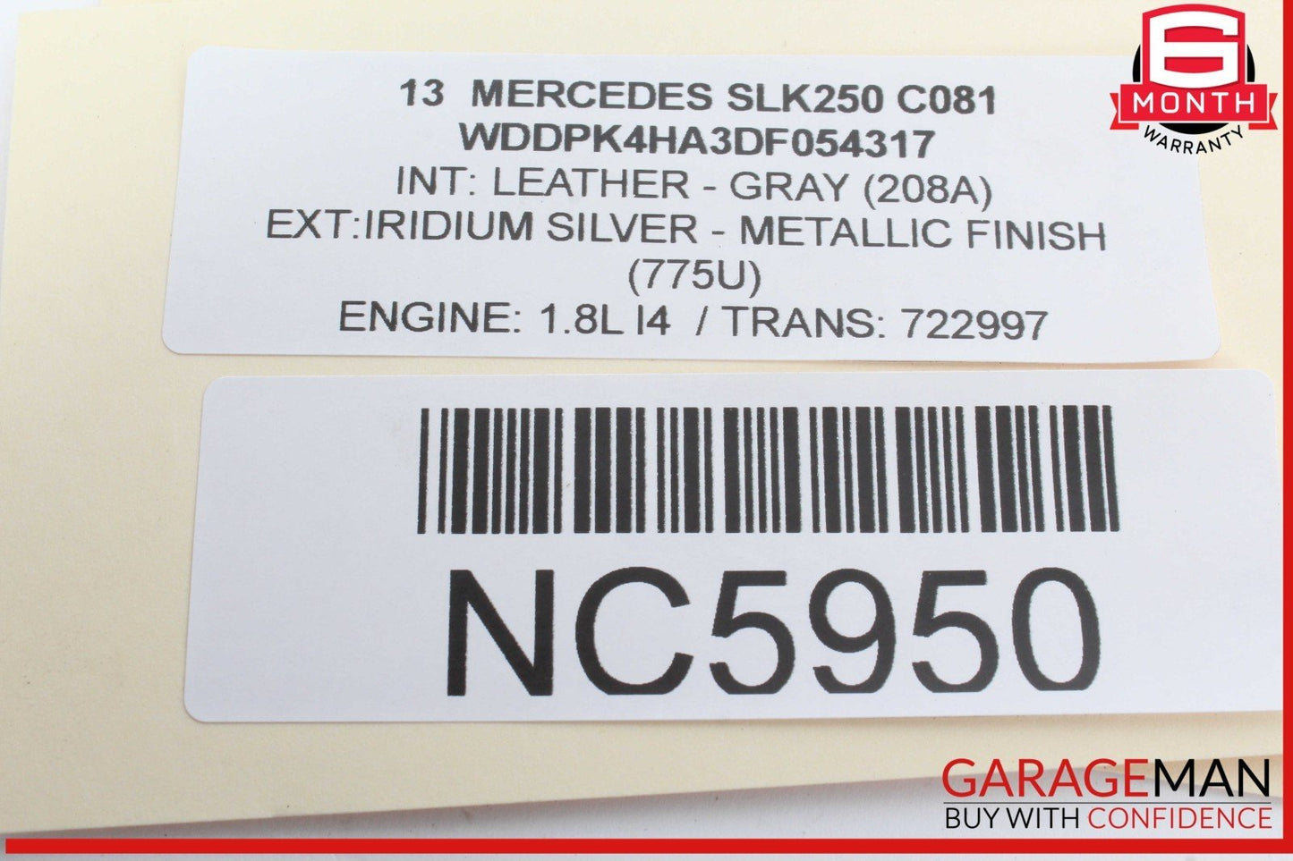 12-20 Mercedes R172 SLK250 Left Convertible Top Main Drive Lift Cylinder OEM