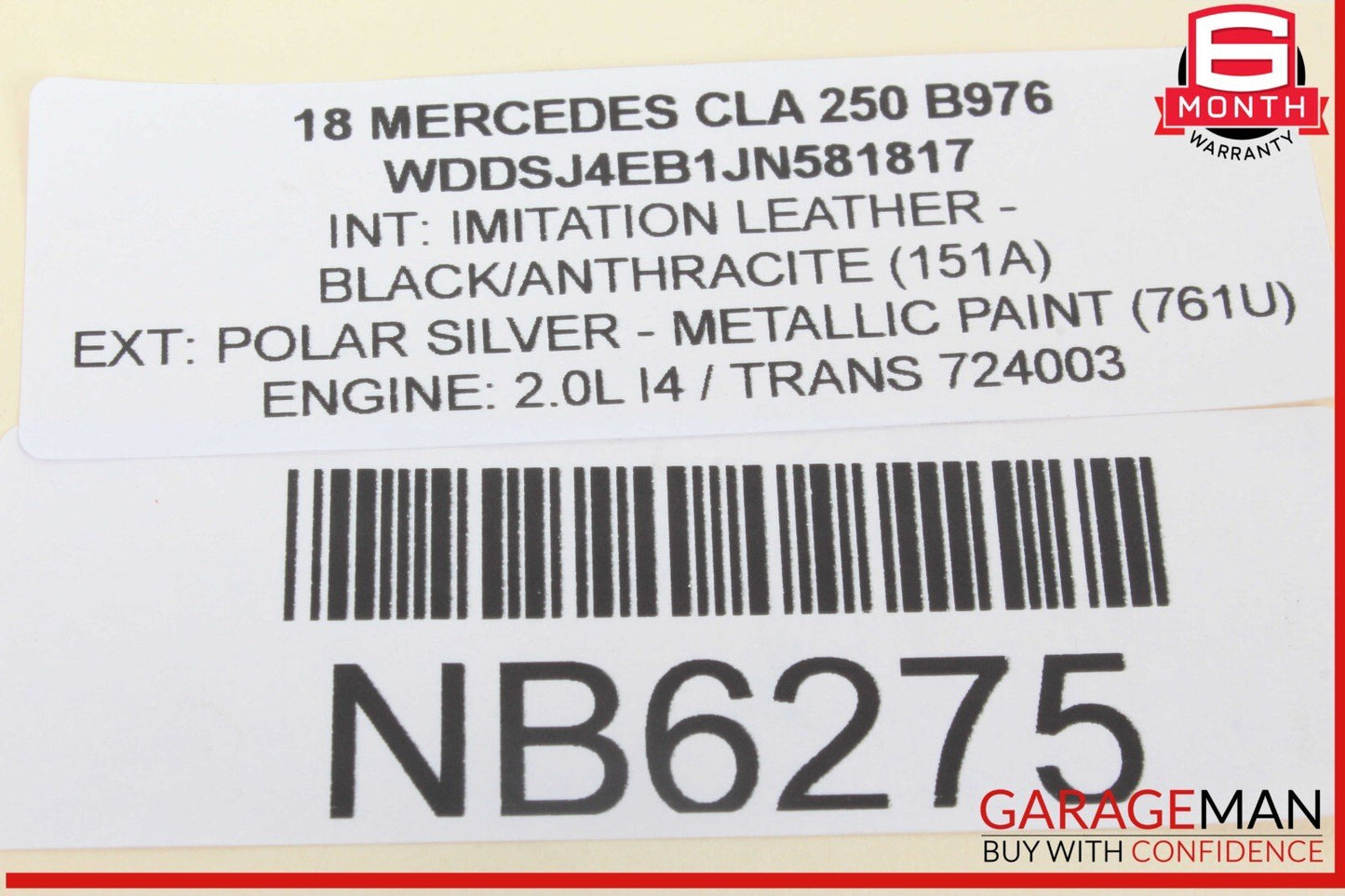 12-20 Mercedes W117 CLA250 Rear Right Exterior Door Handle Keyless Go OEM