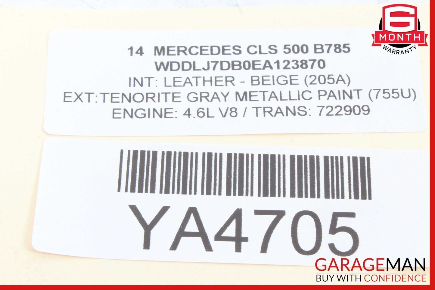 12-14 Mercedes W218 CLS550 CLS500 CLS63 AMG Trunk Lid Tailgate Handle Trim OEM