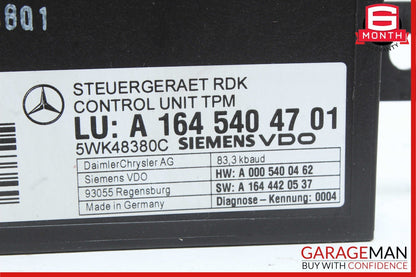 06-13 Mercedes GL450 SL500 E350 CL550 TPMS Tire Pressure Control Module Unit