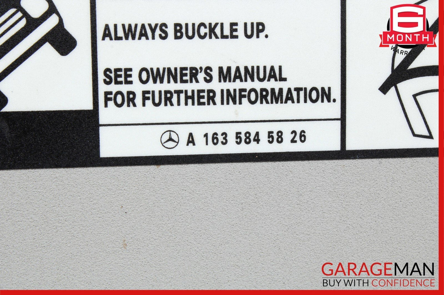 06-12 Mercedes W164 ML350 ML550 Front Left Side Sun Visor Sunvisor Shade OEM