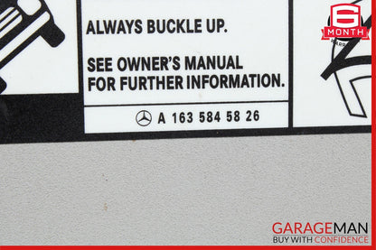 06-12 Mercedes W164 ML350 ML550 Front Left Side Sun Visor Sunvisor Shade OEM