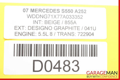 07-09 Mercedes W221 S550 Air Suspension Computer Control Module 2215408245 OEM