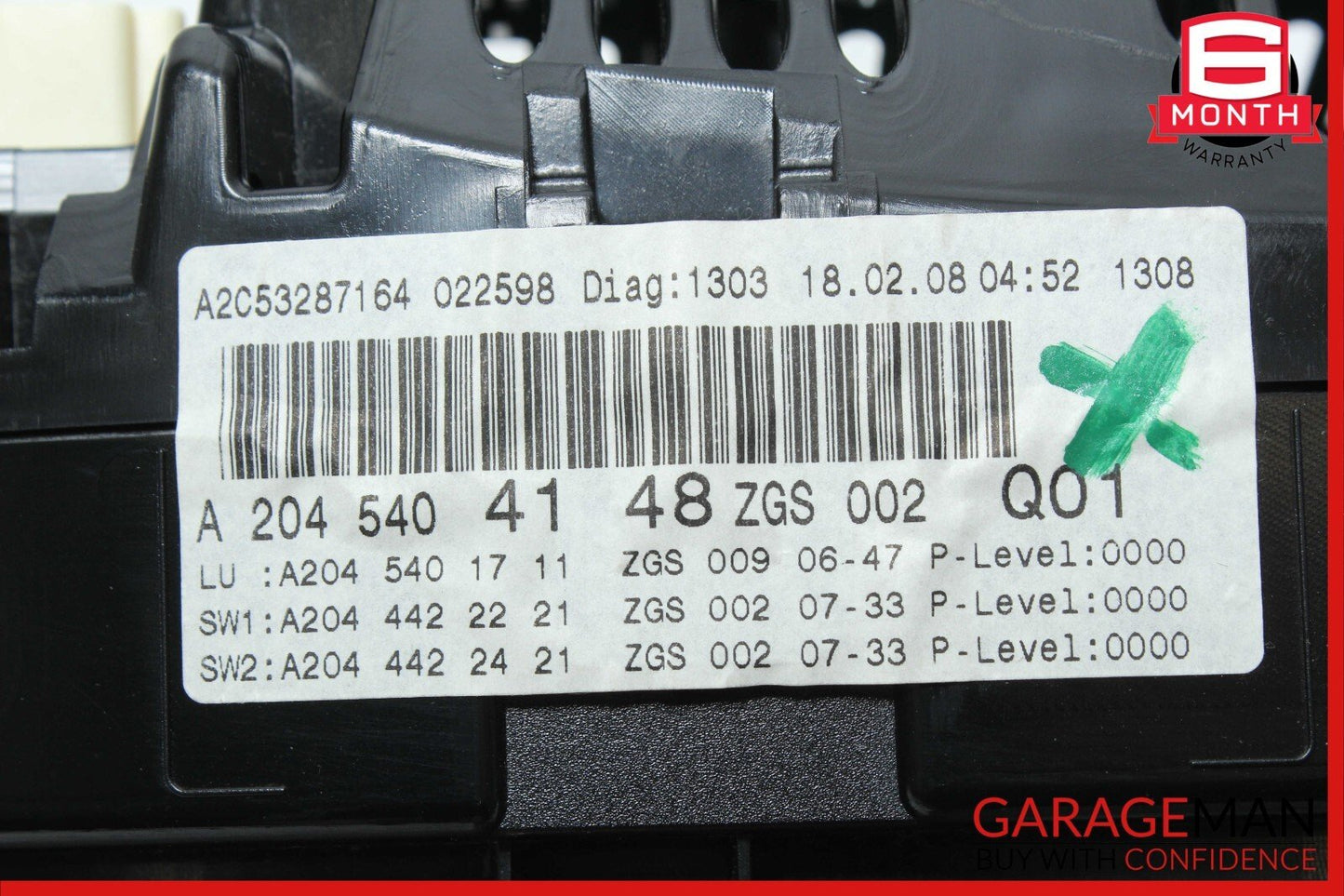 08-11 Mercedes W204 C300 C350 Instrument Speedometer Cluster 2045404148 OEM