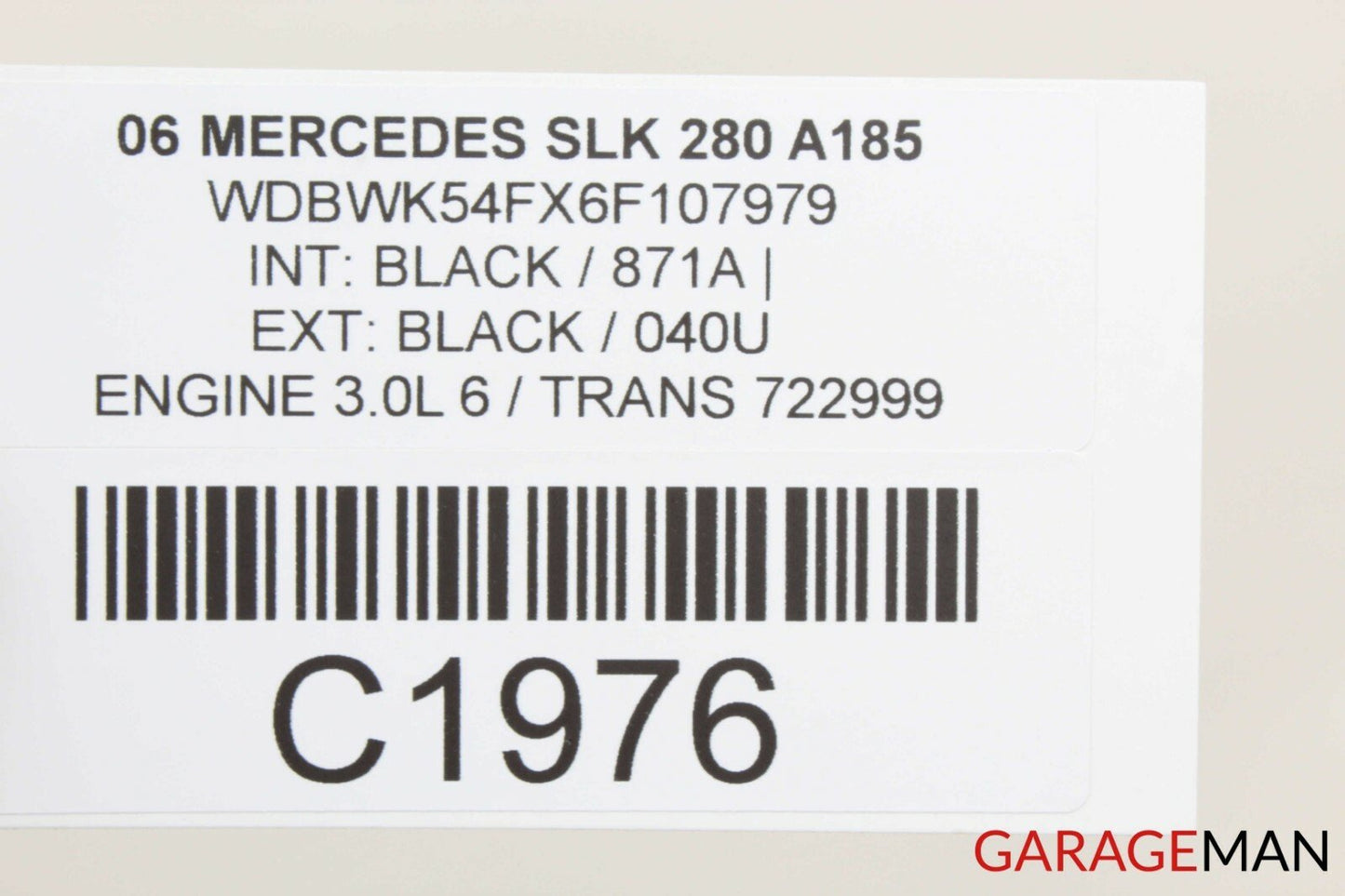 05-11 MERCEDES R171 SLK350 REAR RIGHT PASSENGER QUARTER WINDOW GLASS OEM