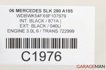 05-11 MERCEDES R171 SLK350 REAR RIGHT PASSENGER QUARTER WINDOW GLASS OEM