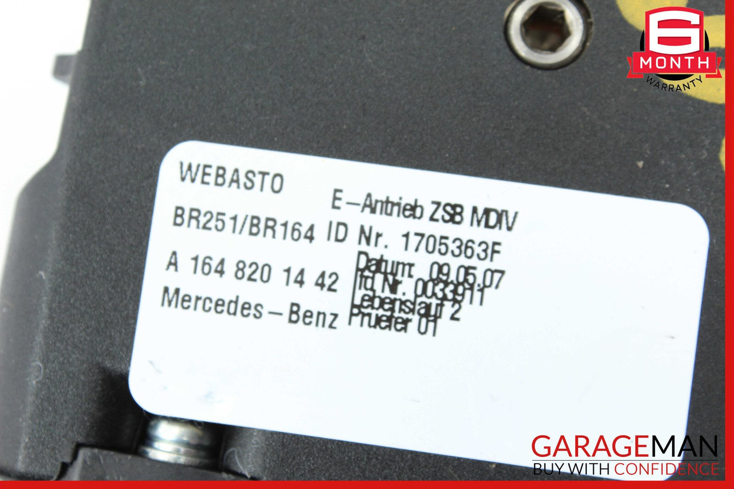 06-13 Mercedes R350 GL450 ML350 Panoramic Sunroof Sun Roof Motor 1648201442