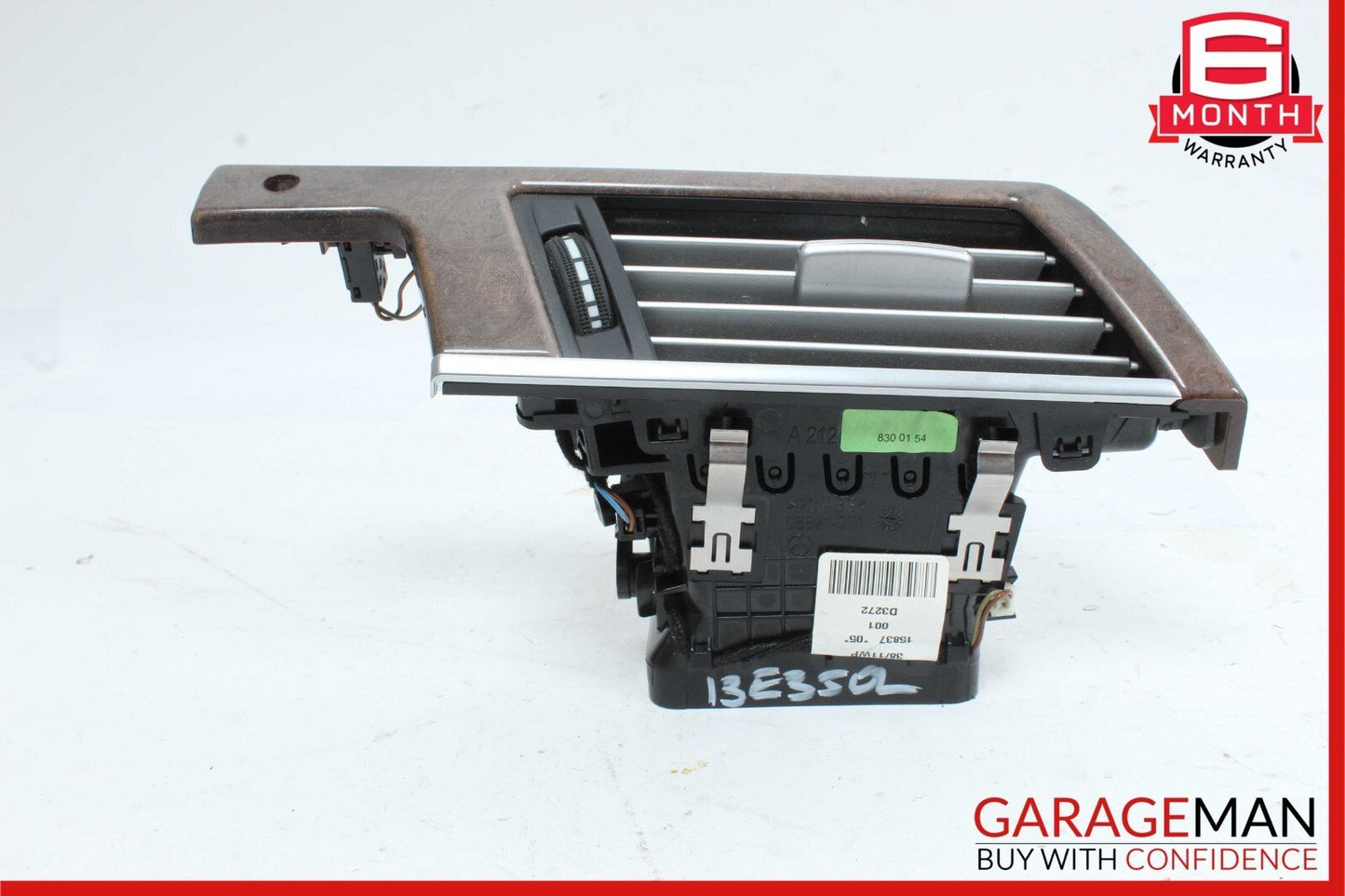 10-13 Mercedes W212 E350 Dashboard Dash AC A/C Air Vent Left Trim Wood OEM