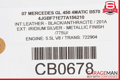 07-09 Mercedes X164 GL450 GL550 Base Front Right Side Bumper Cover Grill Mesh