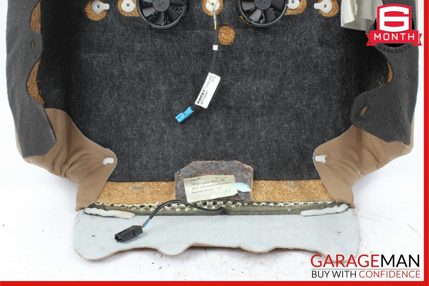 07-09 Mercedes W221 S450 S550 Front Right or Left Top Upper Seat Cushion Brown