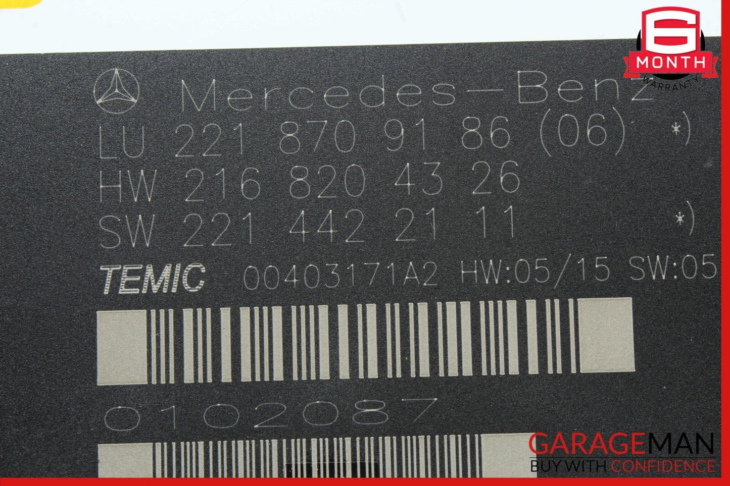 07-10 Mercedes W216 CL550 Front Left or Right Seat Contour Control Module OEM