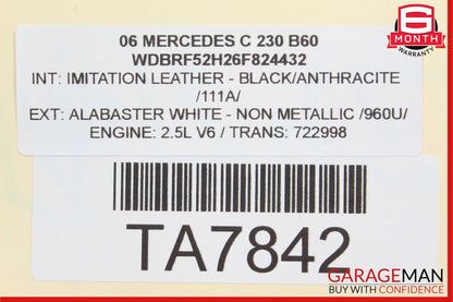 01-07 Mercedes W203 C230 C240 C55 AMG Rear Left Side Door Lock Latch Actuator