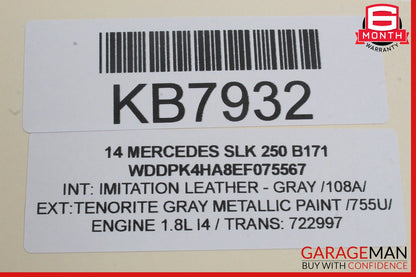 Mercedes R172 SLK250 SL550 SL400 E350 Active Lane Assist Front Camera OEM