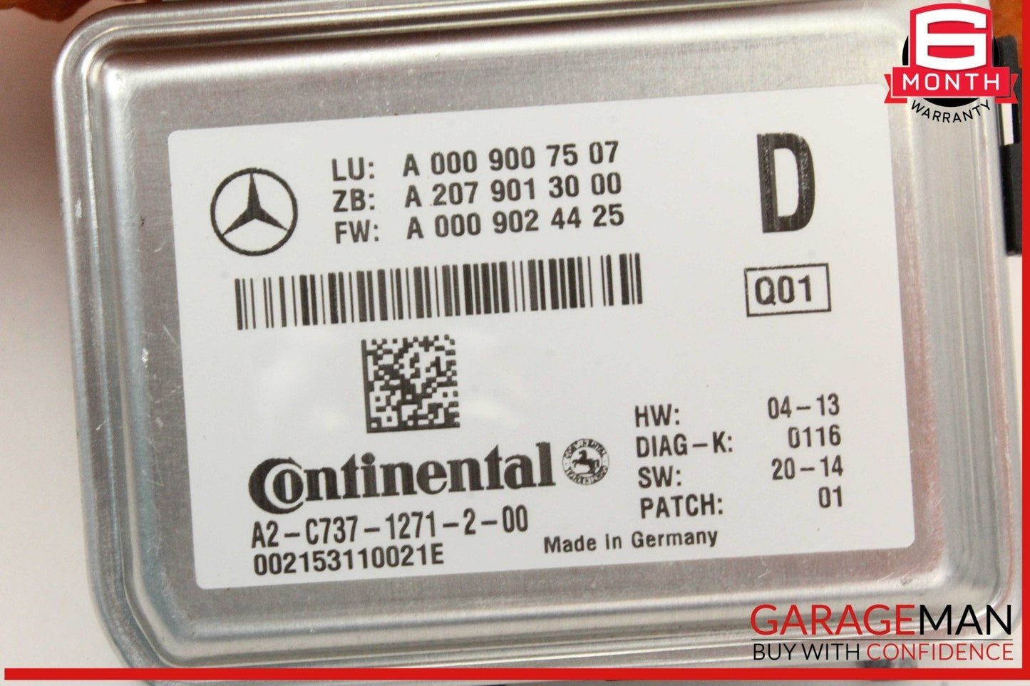 14-20 Mercedes W117 CLA250 Front Active Lane Assist Camera 0009007507 OEM