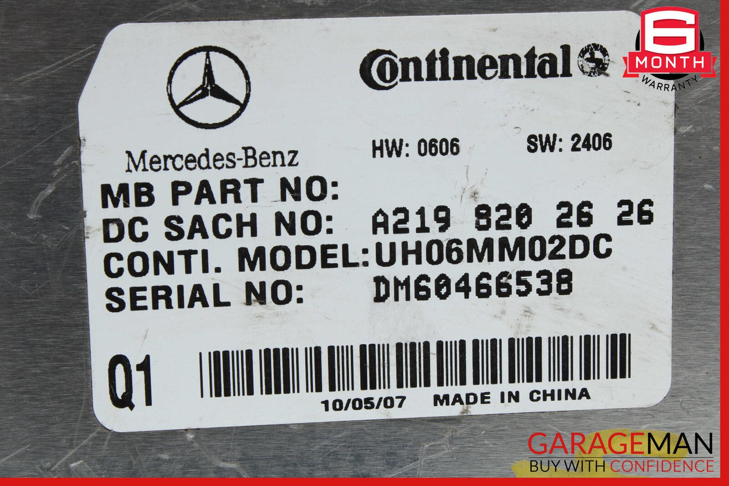 06-12 Mercedes X164 GL450 SL550 Communication Control Module 2198200926 OEM