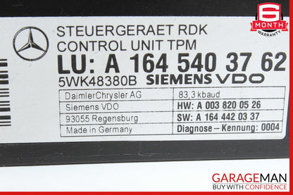 06-13 Mercedes R230 SL550 R350 TPMS Tire Pressure Control 1645403762 OEM