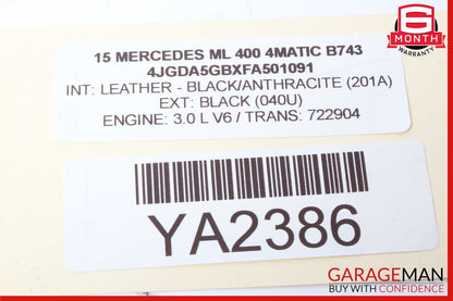 12-19 Mercedes W166 ML400 GL450 Dashboard Dash Radio Trim Bezel Cover Panel OEM