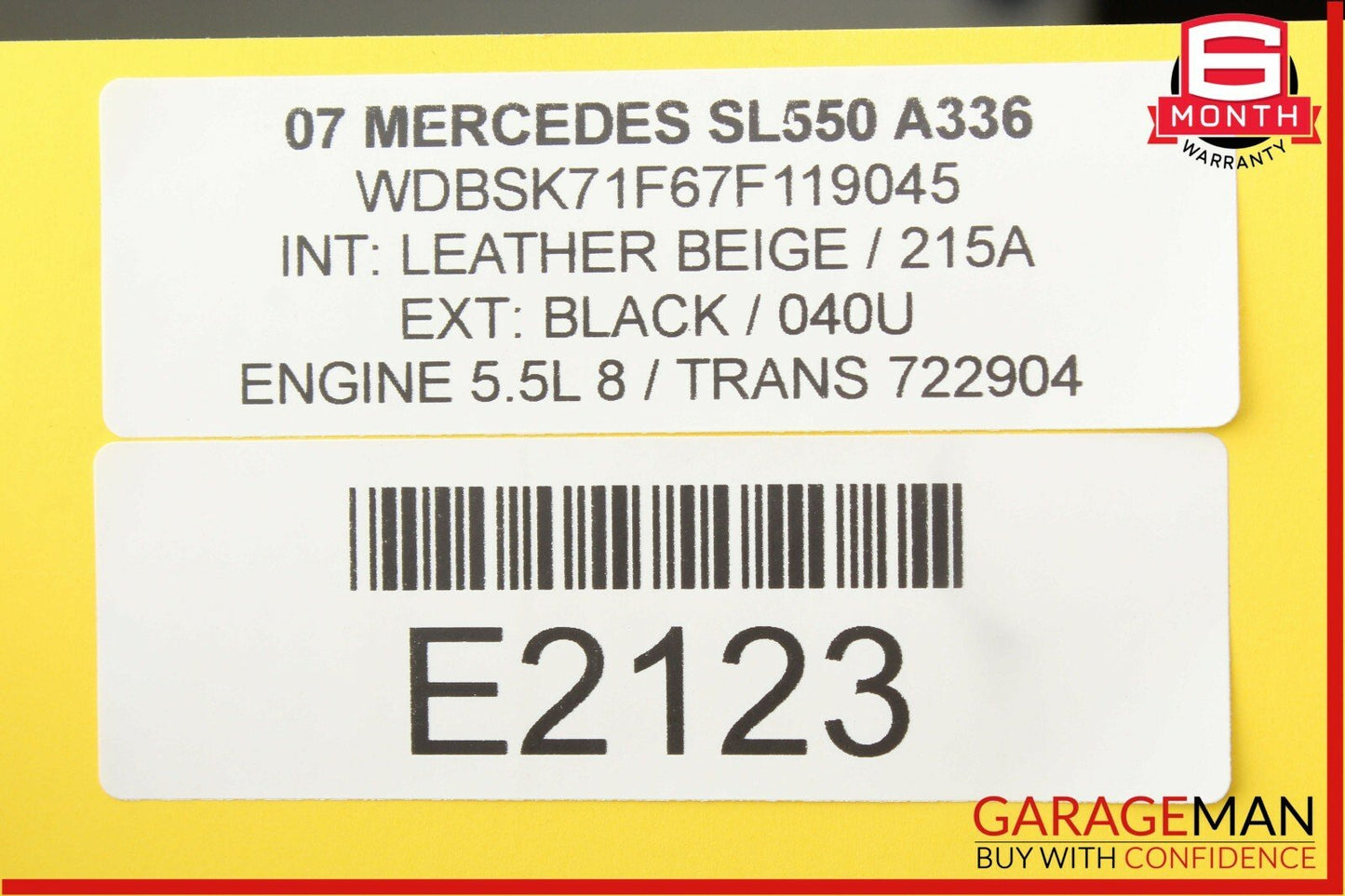 Mercedes R230 SL550 C230 CLK320 Anti Theft Alarm Module 2118209126 OEM