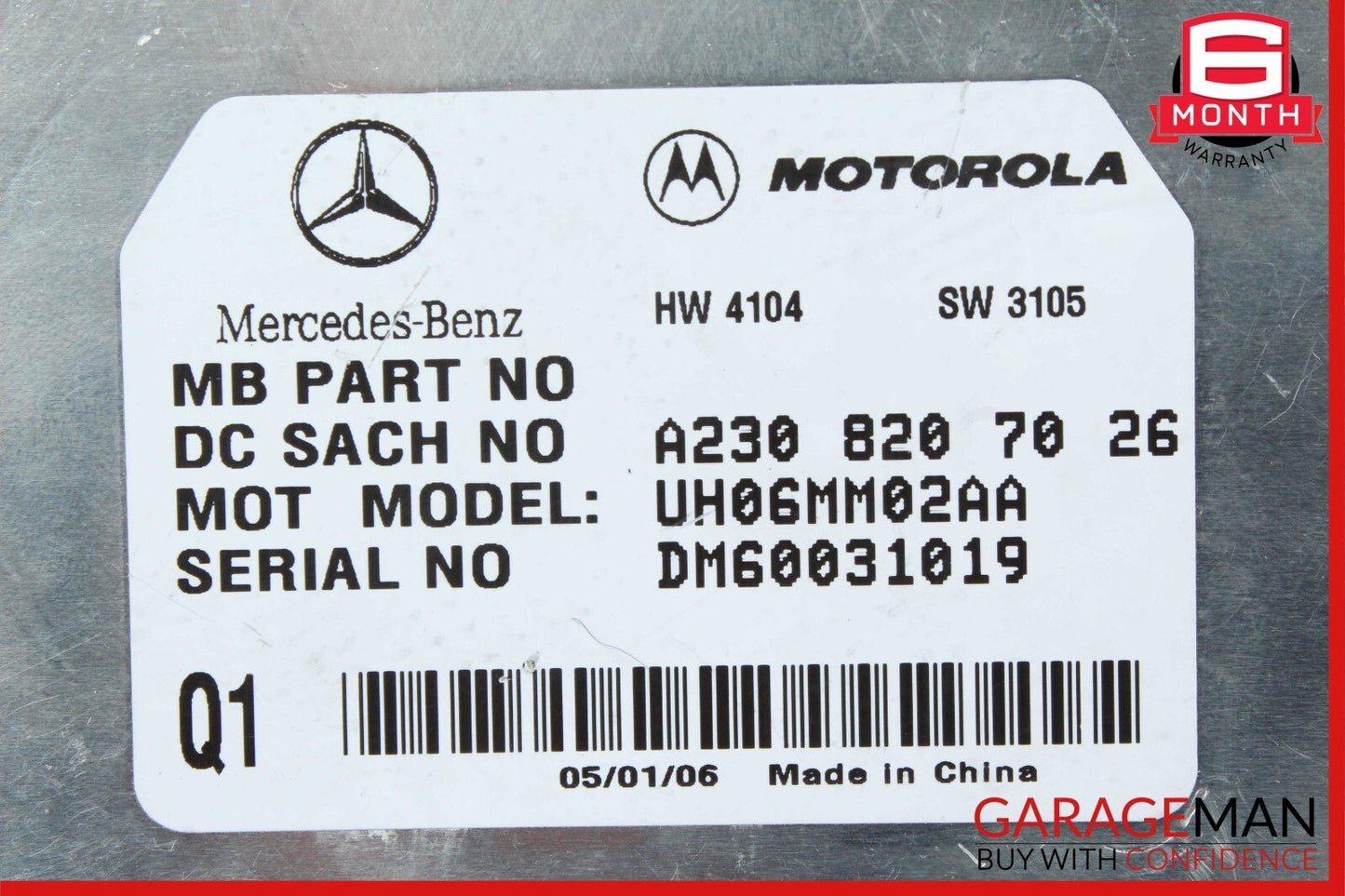 07-09 Mercedes X164 GL450 R350 SL550 Voice Phone Telephone Communication Module