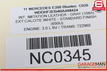 08-18 Mercedes W212 E350 Bluetec C250 GLK350 Brake Pedal Assembly 2042902101 OEM