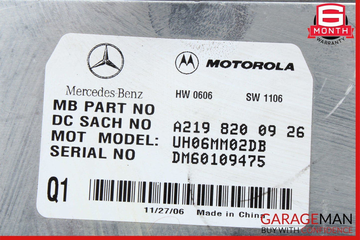 06-12 Mercedes GL450 E350 R350 Communication Control Controller Module Unit OEM