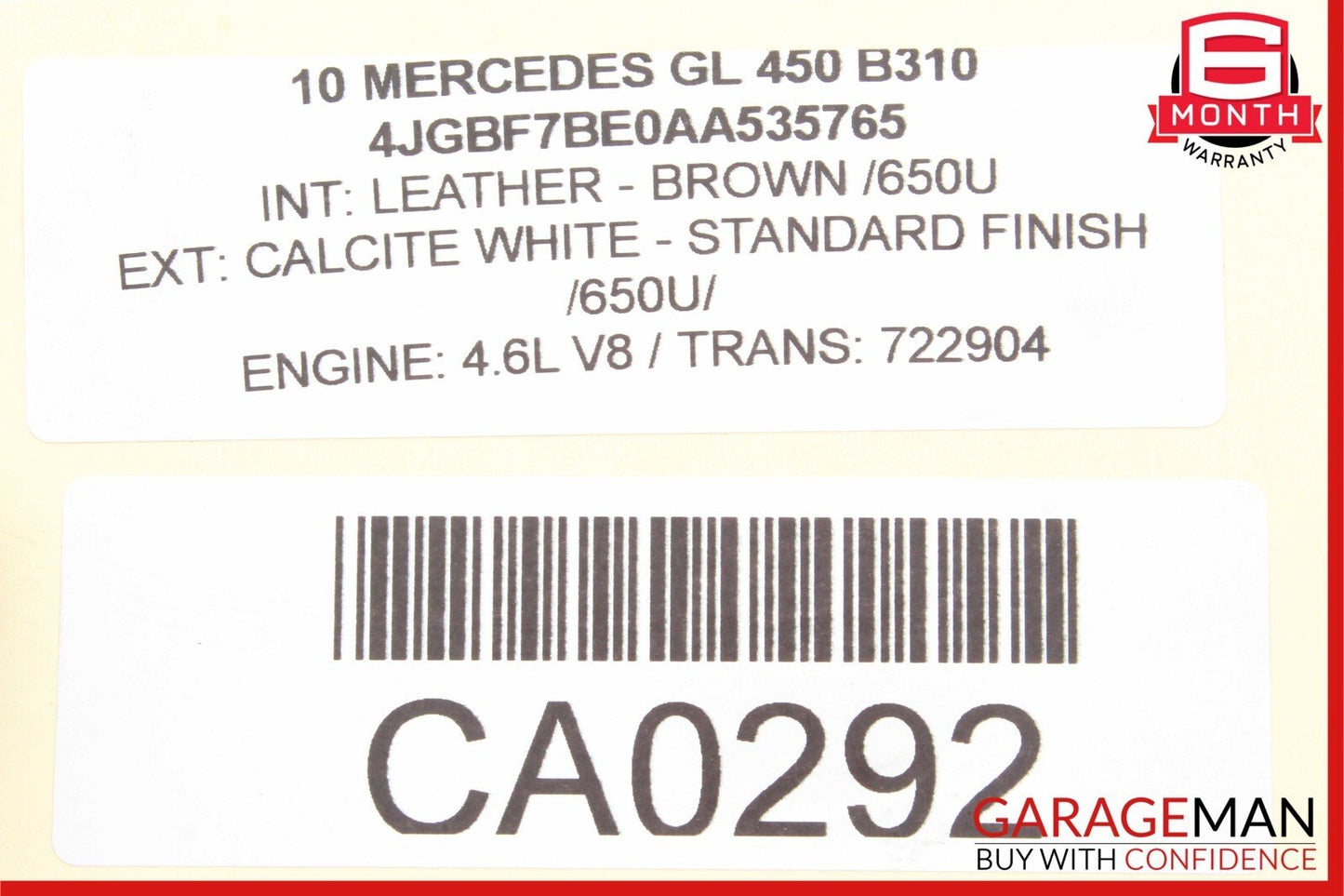07-16 Mercedes X164 GL450 GL550 3rd Third Row Seat Motor 1648202342 OEM