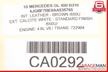 07-16 Mercedes X164 GL450 GL550 3rd Third Row Seat Motor 1648202342 OEM