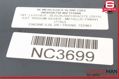 03-12 Mercedes R230 SL500 SL55 AMG Rear Right Side Quarter Window Glass OEM