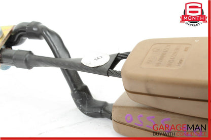07-13 Mercedes W221 S550 Rear Right Center Dual Seatbelt Seat Belt Buckle Brown