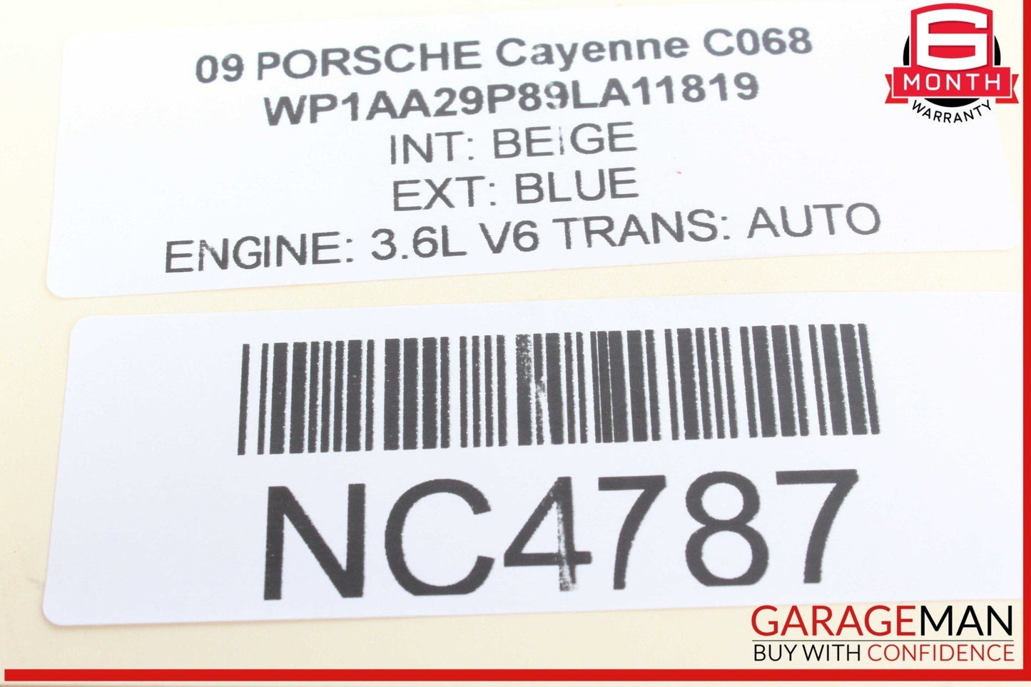03-10 Porsche Cayenne 955 957 Rear Left Driver Side Exterior Door Handle OEM