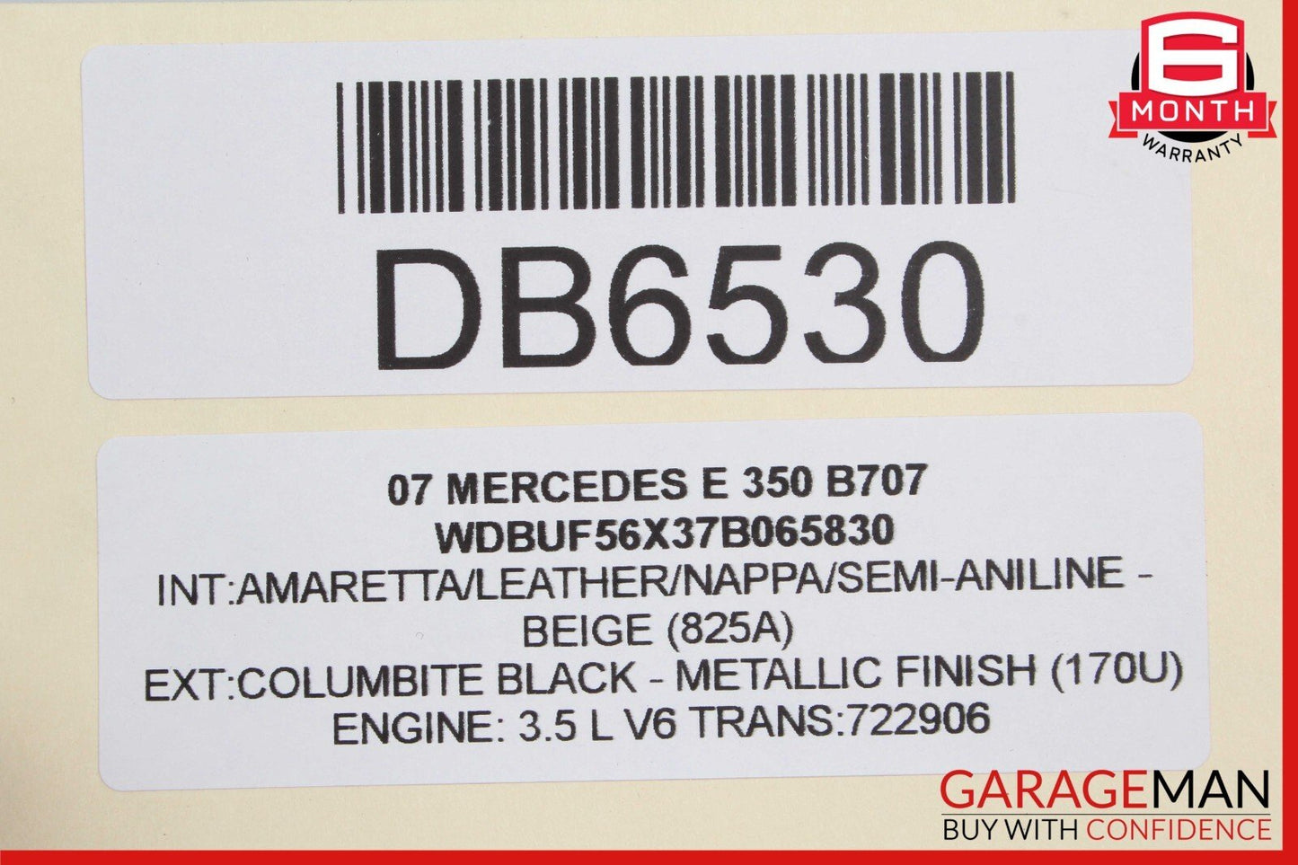 07-09 Mercedes W211 E350 E550 Top Upper Seat Cushion Front Right or Left OEM