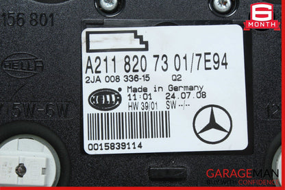 06-11 Mercedes W219 CLS350 CLS550 E350 Rear Overhead Dome Light Reading Map Gray