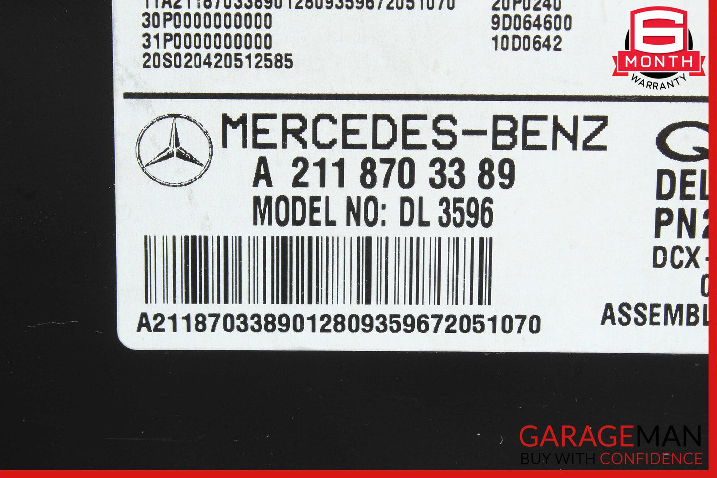 03-09 Mercedes W211 E550 CLK350 CL550 Sirius Satellite Radio Receiver OEM