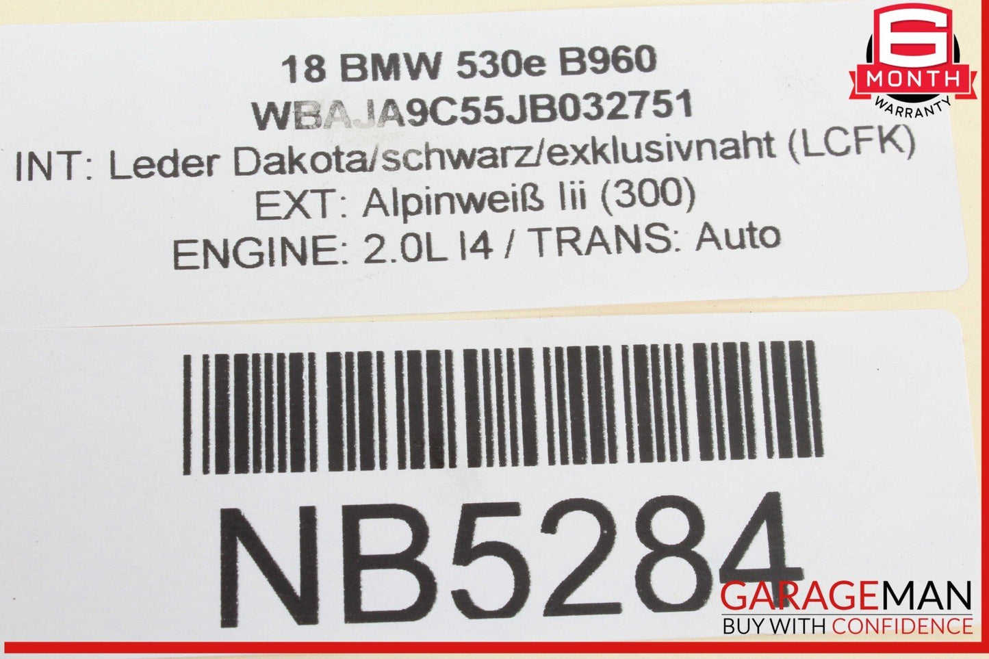 17-20 BMW 530E Auxiliary Coolant Water Pump Assembly 8638237 OEM