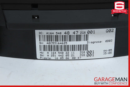 06-08 Mercedes GL450 ML350 Speedometer Odometer Cluster Instrument Gauge