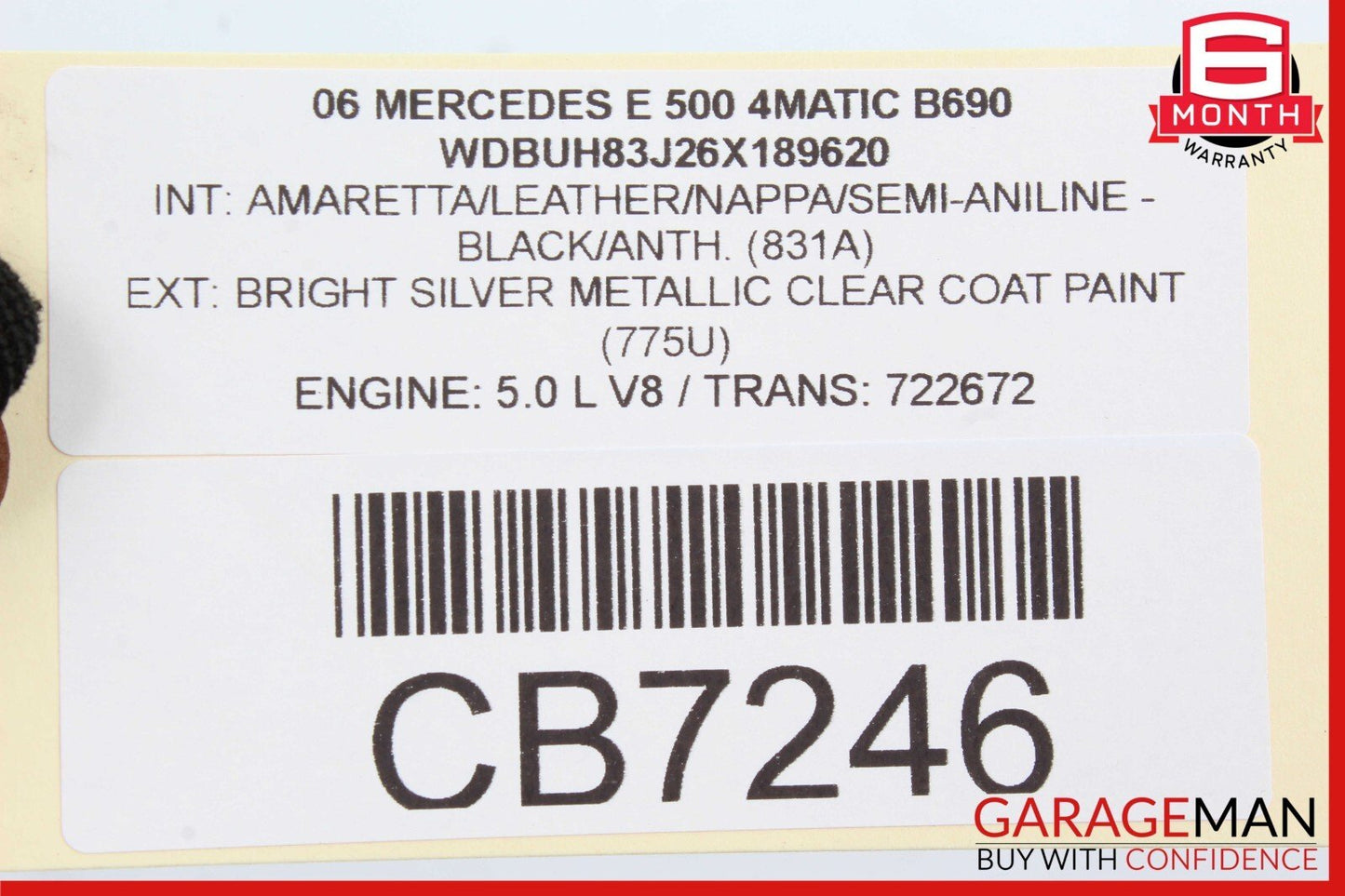 03-09 Mercedes W211 E500 CLS550 Air Suspension Control Switch 2118217158 OEM