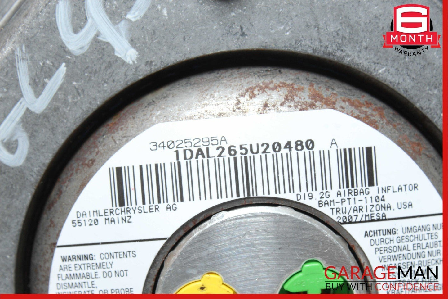 06-08 Mercedes X164 GL450 ML320 R350 Driver Steering Wheel Airbag Anthracite