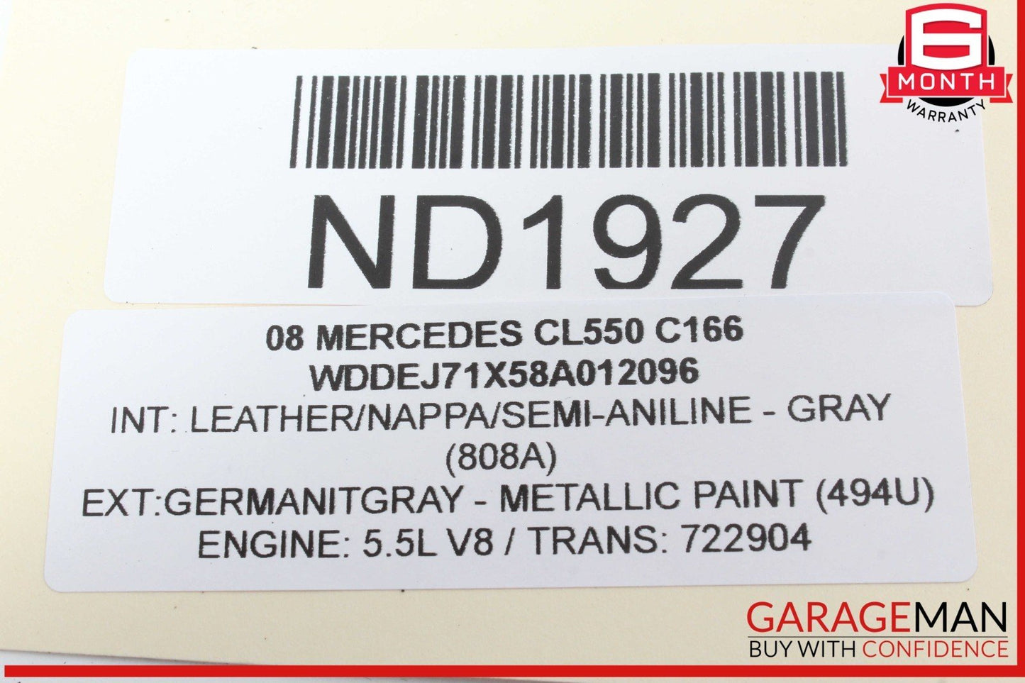 07-14 Mercedes W216 CL550 S550 Left Side Dashboard AC A/C Air Vent Black OEM