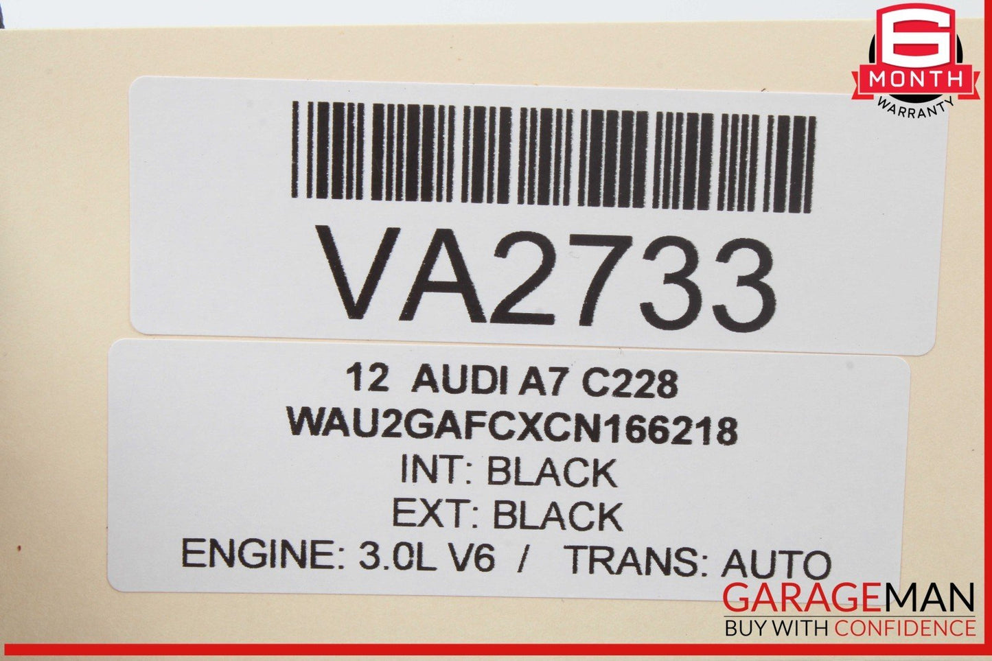 12-18 Audi A7 Rear Right Passenger Side Door Window Regulator Motor Unit OEM