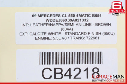 07-14 Mercedes W216 CL550 S550 Front Right Side Sun Visor Sunvisor Shade OEM