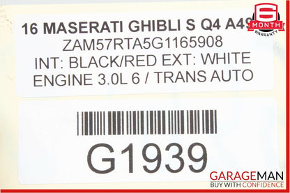 14-17 Maserati Ghibli S Q4 Auto Trans Automatic Transmission Assembly AWD OEM
