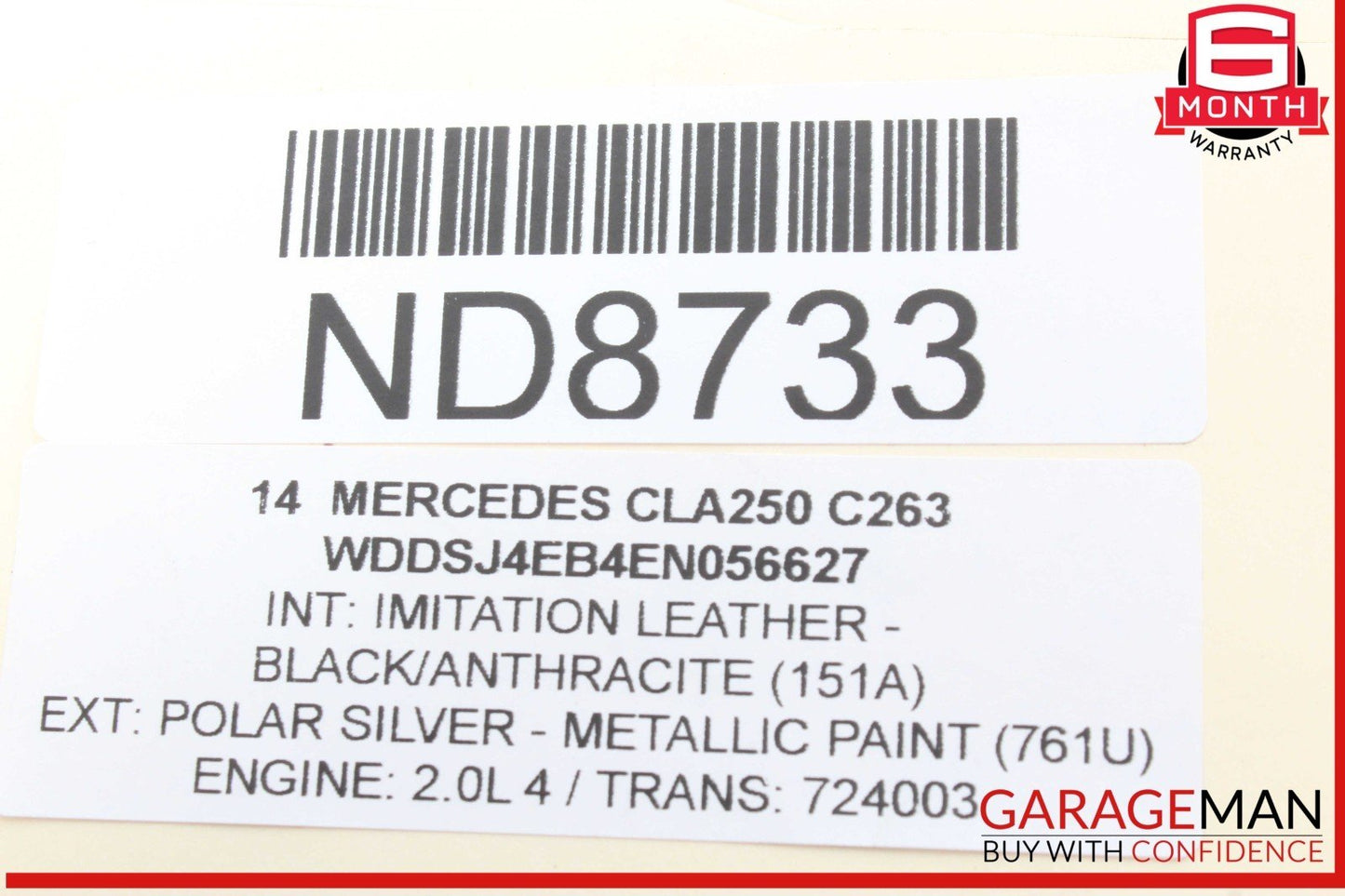 14-19 Mercedes W117 CLA250 CLA180 Rear Left Side Trailing Lower Control Arm OEM