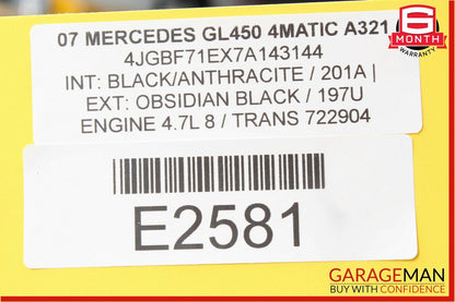 07-12 Mercedes X164 GL450 GL350 Rear Right Passenger Roof Rail Rack Cover Cap