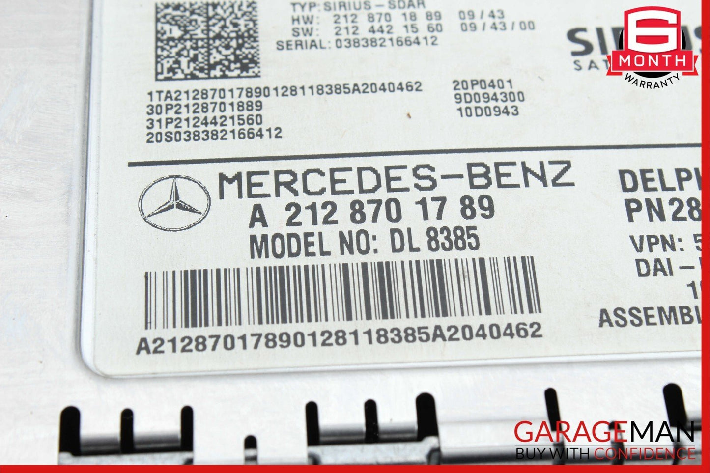 08-11 Mercedes W204 C300 Sirius Satellite Radio Receiver Module 2128701789 OEM