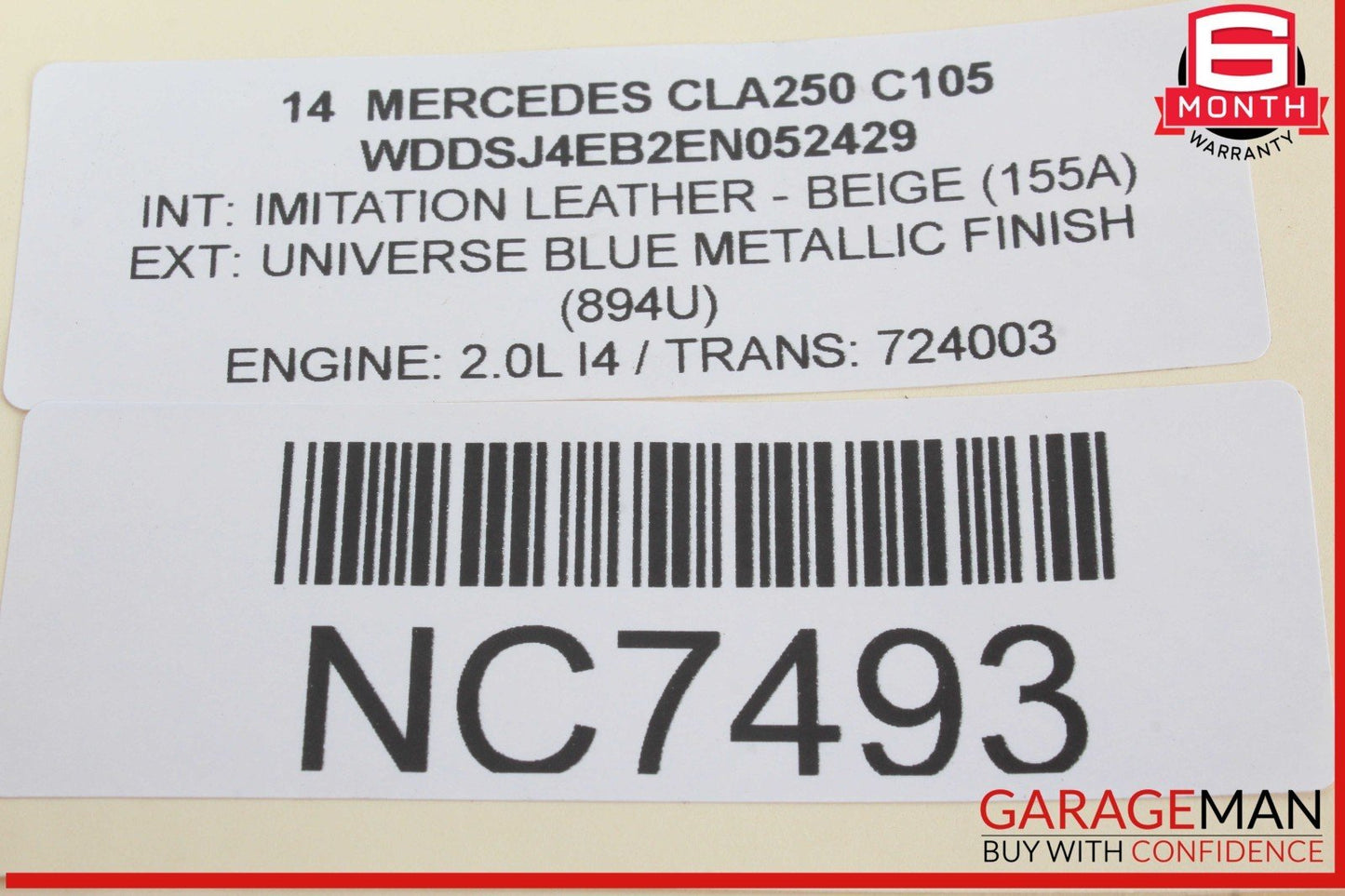 14-18 Mercedes W117 CLA250 Right Passenger Side Exterior Door Handle Assy OEM