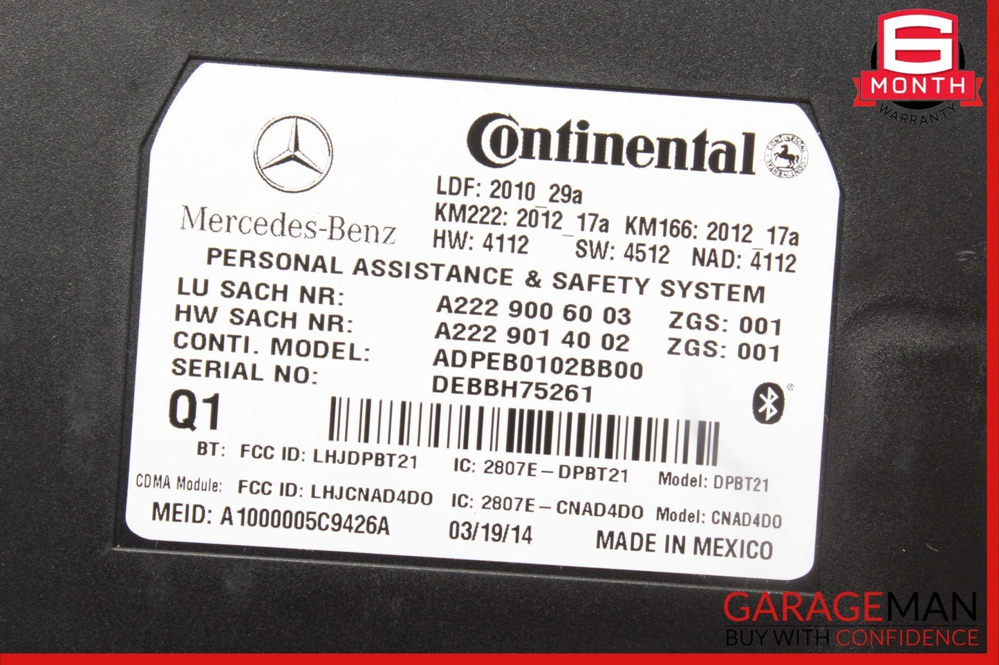 12-20 Mercedes W204 C250 E550 SL400 Communication Control Module Unit Q1 OEM