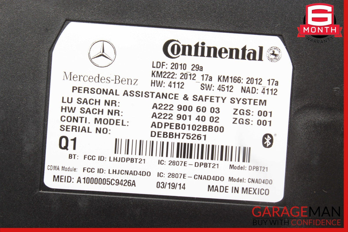 12-20 Mercedes W204 C250 E550 SL400 Communication Control Module Unit Q1 OEM