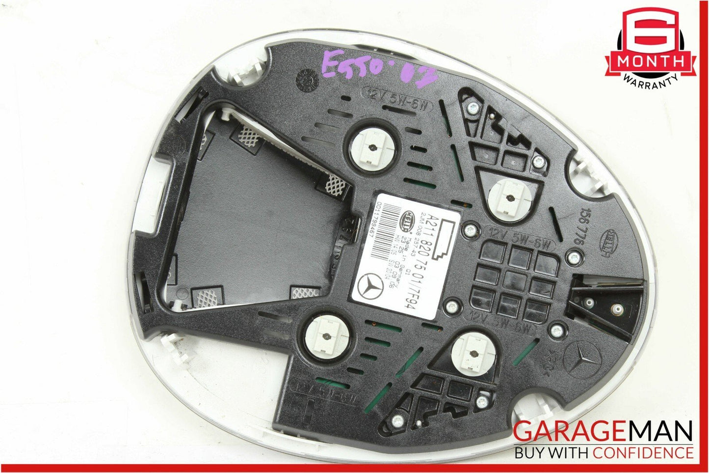 06-11 Mercedes W211 E350 CLS550 Rear Overhead Dome Light Reading Map Grey